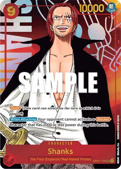 Shanks, Romance Dawn OP01-120, Secret Rare, parallel with different artwork