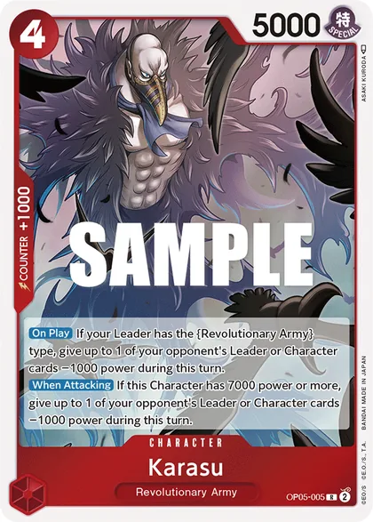 Karasu, OP05-005, a Rare from Awakening of the New Era