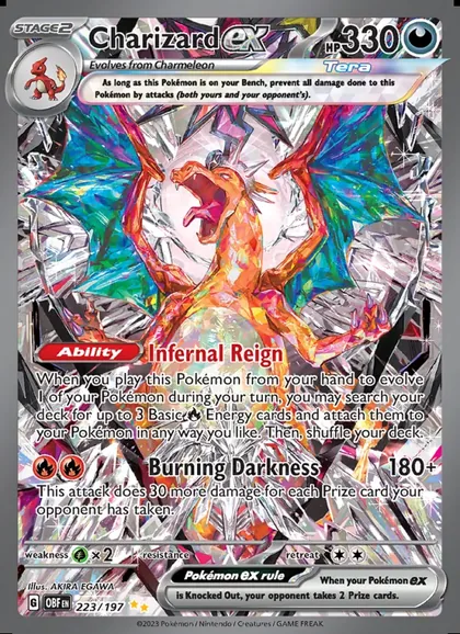 Charizard ex, Obsidian Flames 223/197, full-art version