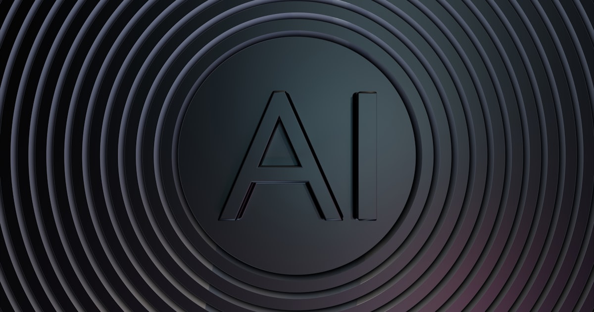 Abstract visualization of an AI system with concentric circles representing search and intelligence