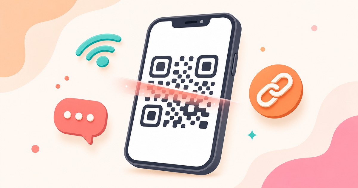A static QR code being generated for free in a browser-based tool