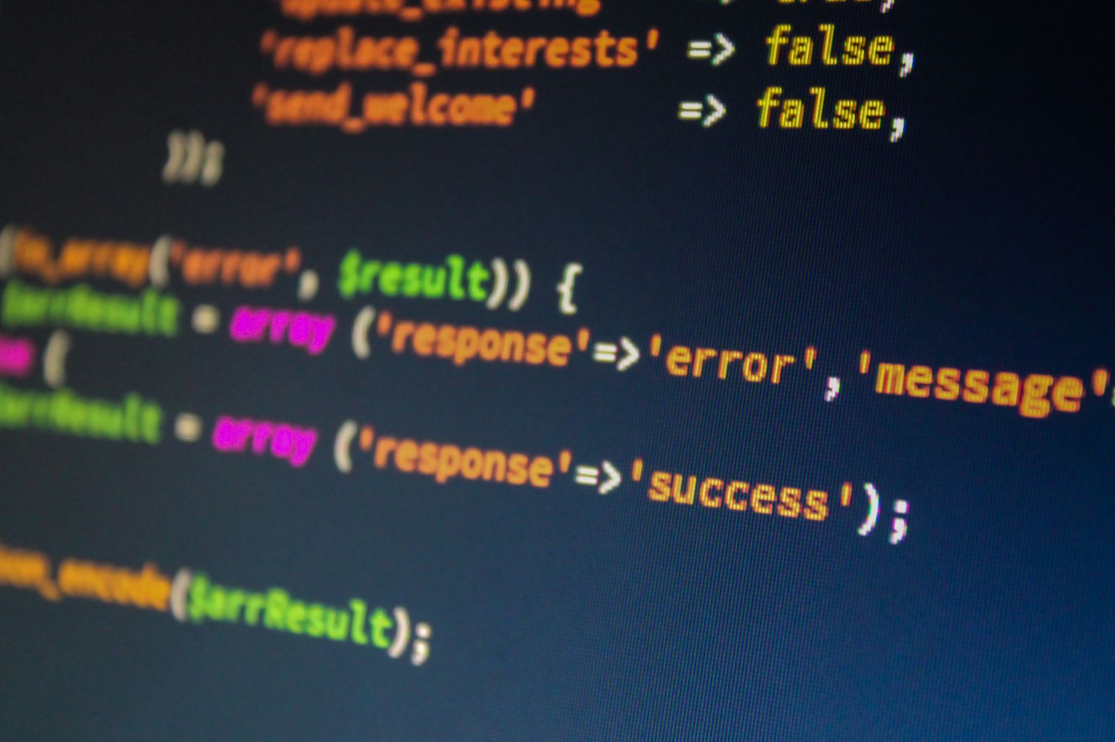 A monitor displaying error text, representing a silent webhook failure