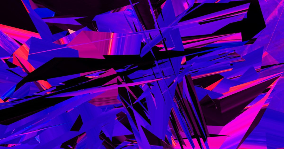Abstract flowing purple and pink shapes suggesting neural connections and data